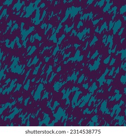 Purple Repeated Digital Graphic Wrapping. Camouflage Clothing Blue Seamless Brushed Vector Design. Vivid  Seamless Pattern. Magenta Seamless Fashion Graphic Backdrop.