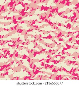 Ilustración Del Vector De Verano Repetido Púrpura. Patrón sin foco saturado. Nubes de vectores de círculo sin soldadura Pastel. Arte gráfico artístico sin foco negro. Moda de camuflaje