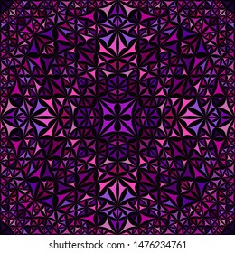Purple repeating kaleidoscope pattern background - abstract geometrical vector wallpaper graphic from curved triangles