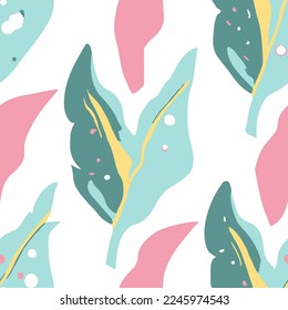 Purple Repetitive Botanical Bloom Blossom Element Background. Hippie Seamless Color Beauty Beach Set Pattern. Orange Continuous Abstract Flora Invitation Art.