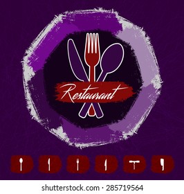 Purple Restaurant Menu Creative