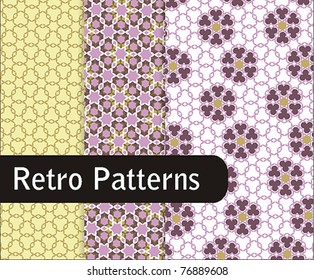 Purple Retro Pattern Set