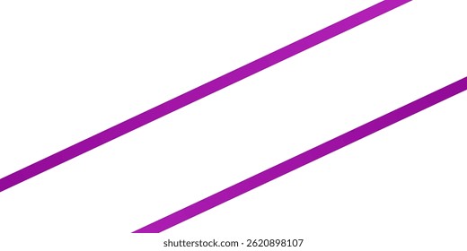 Purple ribbon bow isolated on white background. Studio shot