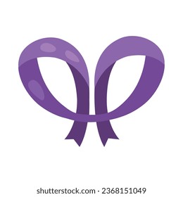 purple ribbon campaign intense vector isolated