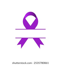 Purple Ribbon Logo or Icon Design Template Purple Ribbon Pancreatic Cancer Awareness Month Design Template with Space for Text or Space for Copy Pancreatic Cancer Awareness Month november