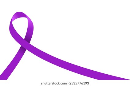 Purple Ribbon Pancreatic Cancer Awareness Design Template Pancreatic Cancer Awareness Horizontal Banner Design with Purple Ribbon and Space for Text Pancreatic Cancer Awareness Month november Vector 