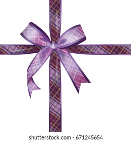 Purple ribbon with pattern