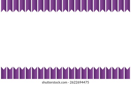 purple ribbon pattern vector with white background