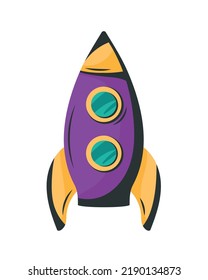 Purple Rocket Space Outer Icon