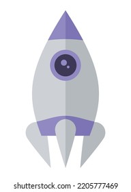 Purple Rocket Start Up Launcher Icon