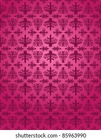 Purple rococo seamless pattern