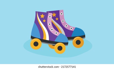 purple rollers with yellow wheels