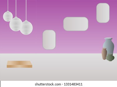 purple room interior