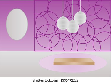 purple room interior