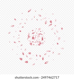 Purple Rosa Vector Transparent Background. Tree Romance Texture. Rose Japan Banner. Leaf Fly Illustration. Red Peach March Congratulation.