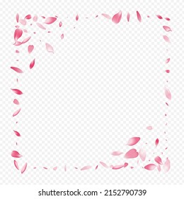 Purple Rose Vector Transparent Background. Leaf Feminine Pattern. Tree Free Card. Blossom Fly Banner. Red Peach Nature Design.