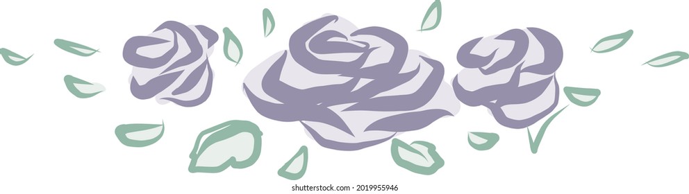 rosas moradas conjunto de obras de arte para la decoración