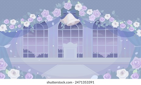 Purple Roses and Wedding Night Church Backgrounds Web graphics