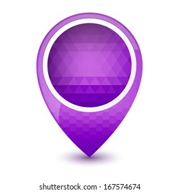Purple round 3D map pointer