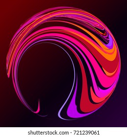 Purple round shapes on dark background, vector illustration