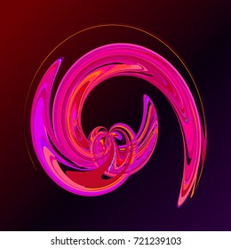 Purple round shapes on dark background, vector illustration