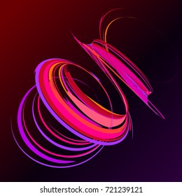 Purple round shapes on dark background, vector illustration