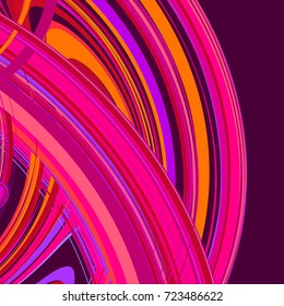 Purple round shapes on dark background, vector illustration