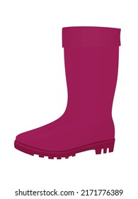 Purple  rubber boots. vector illustration