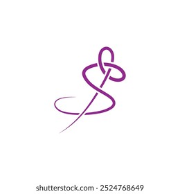 Purple s logo .It is a vector design .