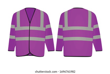 Purple safety jacket. vector illustration