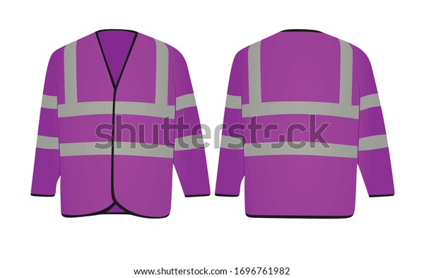 Purple Safety Jacket Vector 