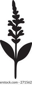 Ícone De Flor De Sage Roxo - Ilustração De Vetor