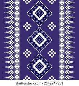 The purple sarong is designed with a geometric pattern that is perfectly combined and eye-catching in terms of fabric. Clothes or decorations Vector illustration