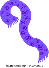 Púrpura, ilustración, vector sobre fondo blanco.