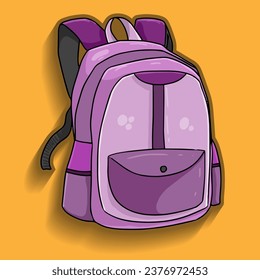 purple school bag for textbooks