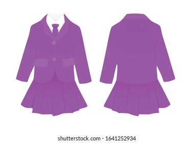 Purple school uniform. vector illustration 