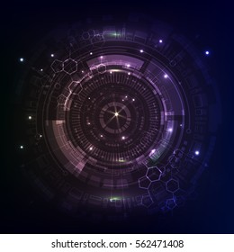 interfaz de usuario futurista de pura ciencia ficción. Ilustración vectorial.
