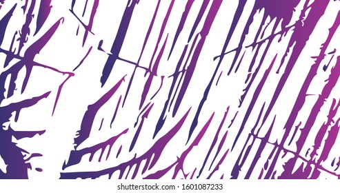 Purple scratches abstract background, grungy effect on white