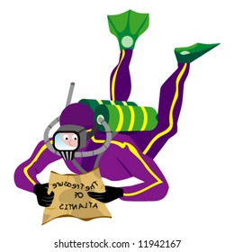 Purple Scuba Diver