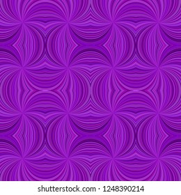Purple seamless abstract hypnotic curved ray stripe pattern background - vector graphic