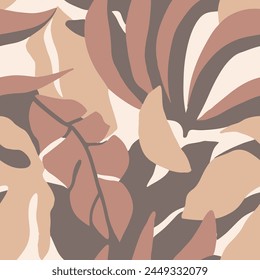 Purple Seamless Abstract Jungle Fabrics Texture. Pink Repetitive Color Beach Invitation, Seamless Wallpaper. Hippie Endless Classic Artistic Surface Backdrop. 