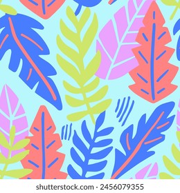 Purple Seamless Abstract Natural Decor Pattern. Bright Repeated Elegant Trendy Surface, Seamless Wallpaper. Gradient Continuous Summer Organic Artwork Print. 