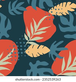 Purple Seamless Classic Garden Leaves Backdrop. Black Endless Abstract Jungle Style, Seamless Texture. Pastel Repetitive Decoration Tropic Scribble Design. 