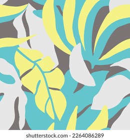 Purple Seamless Color Graphic Style Texture. Colorful Seamless Doodle Tropic Scribble, Seamless Background. Pastel Continuous Fashion Jungle Textile Vector. 