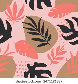Purple Seamless Creative Plant Artwork Design. Pastel Repetitive Classic Fresh Scribble, Seamless Print. Light Repeated Elegant Tree Element Vector. 