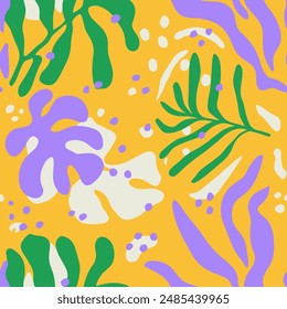 Fondo de pantalla de garabato de follaje elegante sin costuras púrpura. Plantilla Antiguas creativa sin fin blanco, fondo sin fisuras. Hippie Decoración Continua Orgánica Invitación Arte. 