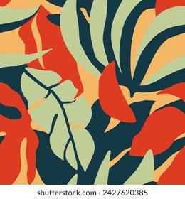 Purple Seamless Fashion Spring Invitation Pattern. White Continuous Nature Jungle Fabrics, Seamless Texture. Vibrant Seamless Classic Fresh Paint Wallpaper. 