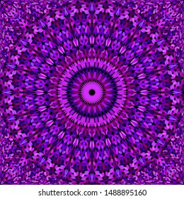 Purple seamless floral mosaic mandala pattern wallpaper design - geometrical abstract vector background graphic