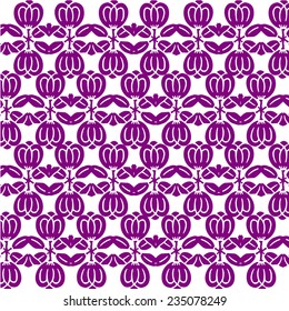 Purple Seamless floral pattern for design, vector Illustration 