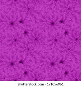 Purple seamless flower pattern background - vector version